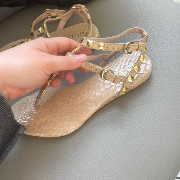 Guess Studded Cream Strappy Sandals - Picture 4 of 5